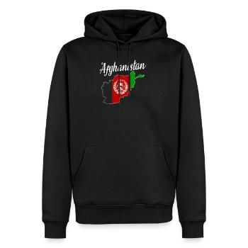Afghanistan - Sweat à capuche Premium bio Homme - noir - Devant - Nico (187cm)