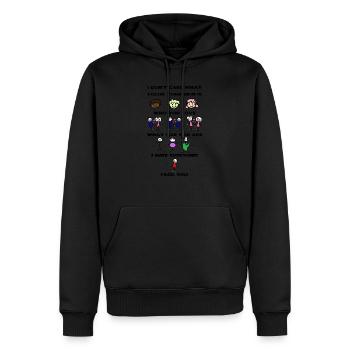 Ich hasse jeden - Männer Premium Bio Hoodie - Schwarz - Vorne - Nico (187cm)