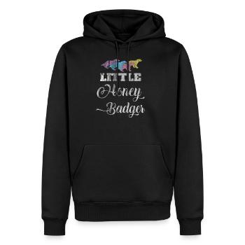 Honigdachs - Männer Premium Bio Hoodie - Schwarz - Vorne - Nico (187cm)