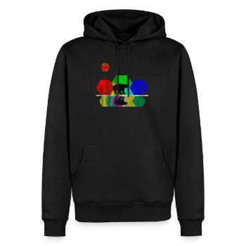 Animal de blaireau au miel - Sweat à capuche Premium bio Homme - noir - Devant - Nico (187cm)