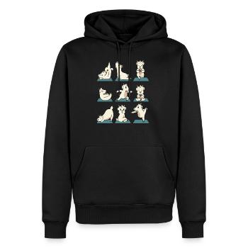 Ziege Ziegen Bauer Welpen Yoga Gymnastik Geschenk - Männer Premium Bio Hoodie - Schwarz - Vorne - Nico (187cm)