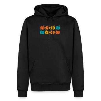 Escargots - Sweat à capuche Premium bio Homme - noir - Devant - Nico (187cm)