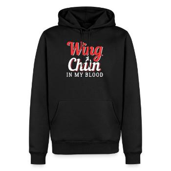 Wing Chun - Männer Premium Bio Hoodie - Schwarz - Vorne - Nico (187cm)