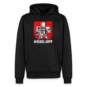 Schweiz Tradition Patriot Schwingen Mundart - Männer Premium Bio Hoodie - Schwarz - Vorne - Nico (187cm)