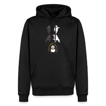Panda Pandas Fusion Anime Kawaii Manga Gift - Sweat à capuche Premium bio Homme - noir - Devant - Nico (187cm)