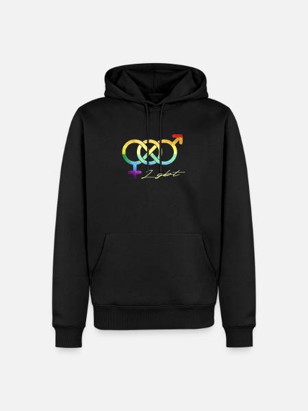 LGBT - Men’s Premium Organic Hoodie - black