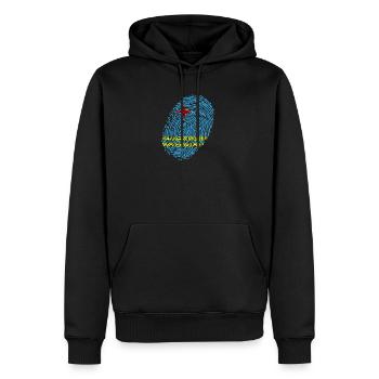 Aruba - Sweat à capuche Premium bio Homme - noir - Devant - Nico (187cm)