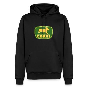Nichts rennt so wie mein Corgi - Männer Premium Bio Hoodie - Schwarz - Vorne - Nico (187cm)