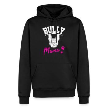 Bully Mama Frenchie Bouledogue Français - Sweat à capuche Premium bio Homme - noir - Devant - Nico (187cm)