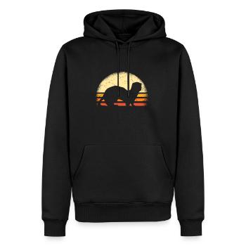 Frettchen Marder - Männer Premium Bio Hoodie - Schwarz - Vorne - Nico (187cm)