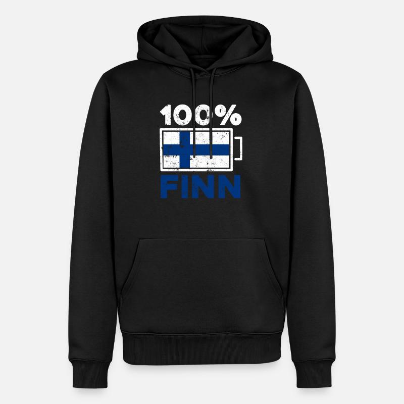 Finlande Identité - Sweat à capuche Premium bio Homme - noir