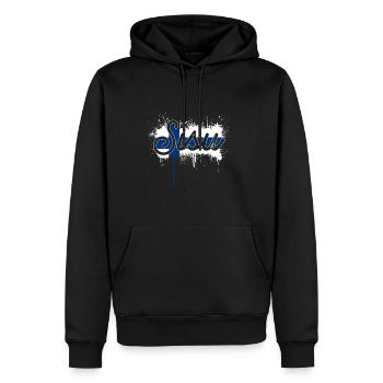 Finnland Nation - Männer Premium Bio Hoodie - Schwarz - Vorne - Nico (187cm)