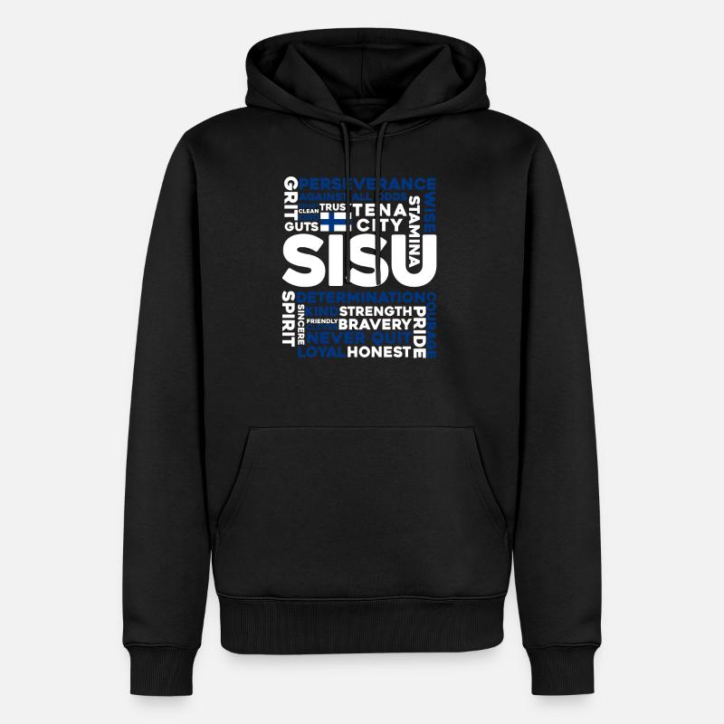 Finnland - Männer Premium Bio Hoodie - Schwarz