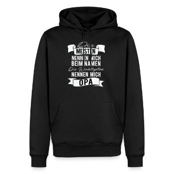 Opa Spruch Großvater Großpapa Bester Opa Geschenke - Männer Premium Bio Hoodie - Schwarz - Vorne - Nico (187cm)