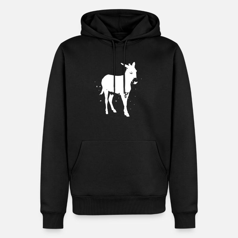 Esel - Männer Premium Bio Hoodie - Schwarz