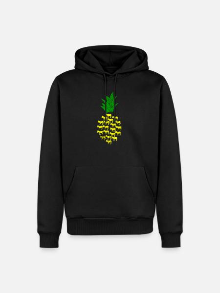Âne ananas - Sweat à capuche Premium bio Homme - noir