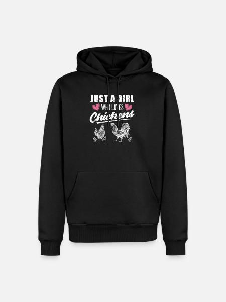 chicken - Men’s Premium Organic Hoodie - black