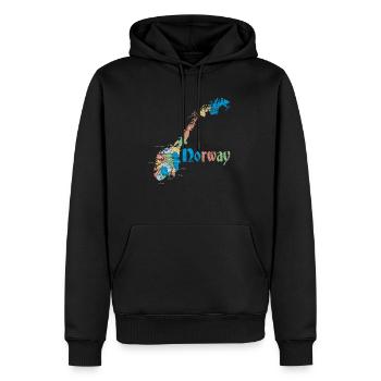 Norwegen Skandinavien - Männer Premium Bio Hoodie - Schwarz - Vorne - Nico (187cm)