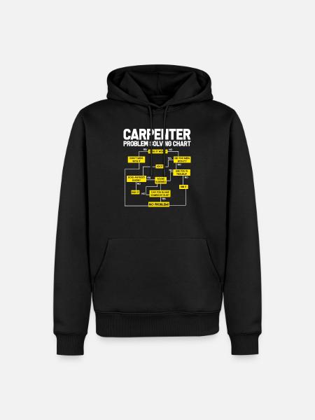 Cadeau menuisier menuisier menuisier artisanat - Herre Premium økologisk hoodie - sort
