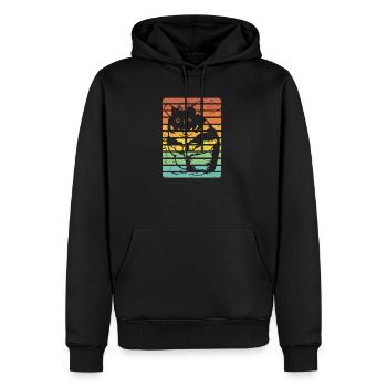 Hamster - Männer Premium Bio Hoodie - Schwarz - Vorne - Nico (187cm)