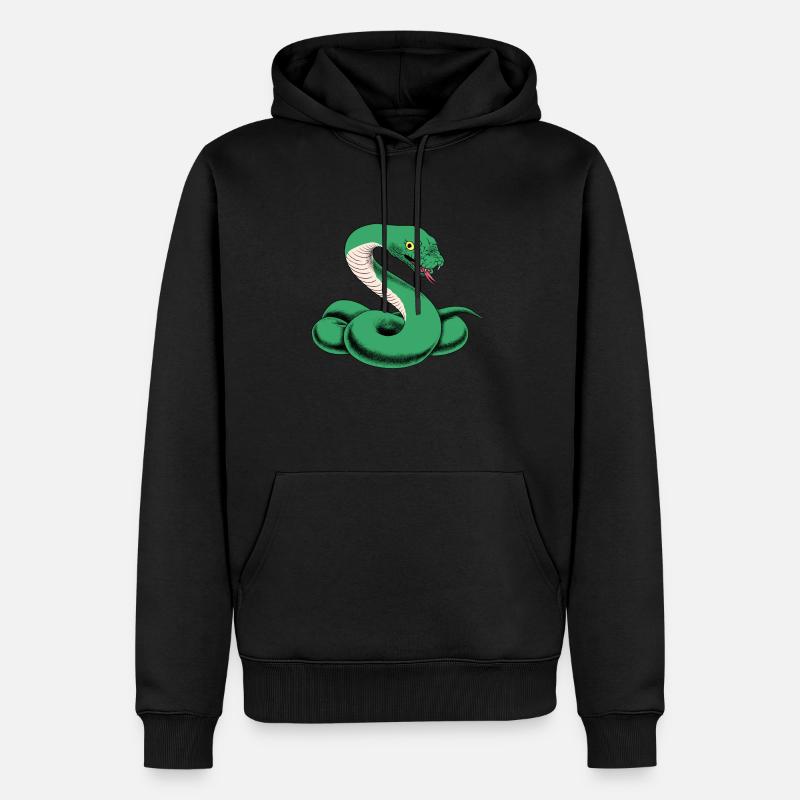 Terrarium de reptiles mamba vert serpent - Sweat à capuche Premium bio Homme - noir