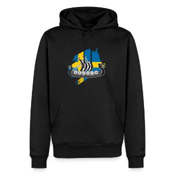 Schweden Wikinger - Männer Premium Bio Hoodie - Schwarz - Vorne - Nico (187cm)