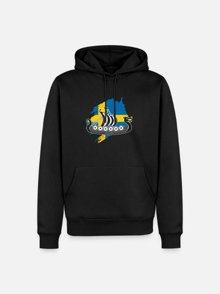 Schweden Wikinger - Männer Premium Bio Hoodie - Schwarz