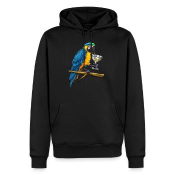 Ara Arapapagei Perroquet Jaune Zoo Macaw - Sweat à capuche Premium bio Homme - noir - Devant - Nico (187cm)