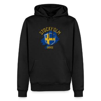 Schweden Stockholm - Männer Premium Bio Hoodie - Schwarz - Vorne - Nico (187cm)
