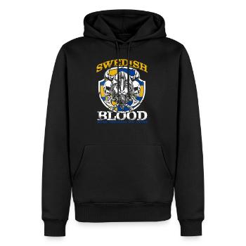 Schweden Nation - Männer Premium Bio Hoodie - Schwarz - Vorne - Nico (187cm)
