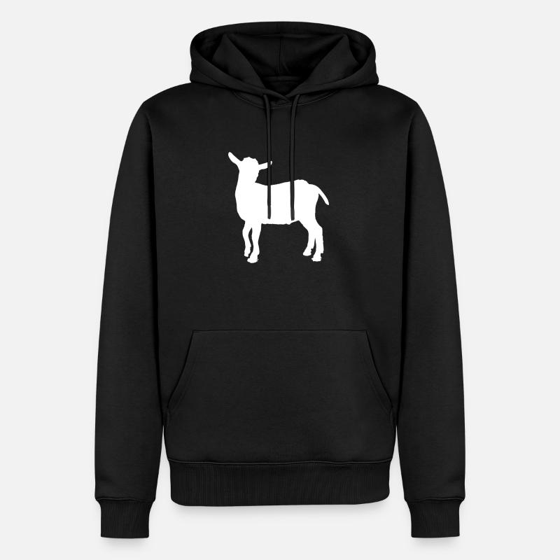 Ziege - Männer Premium Bio Hoodie - Schwarz