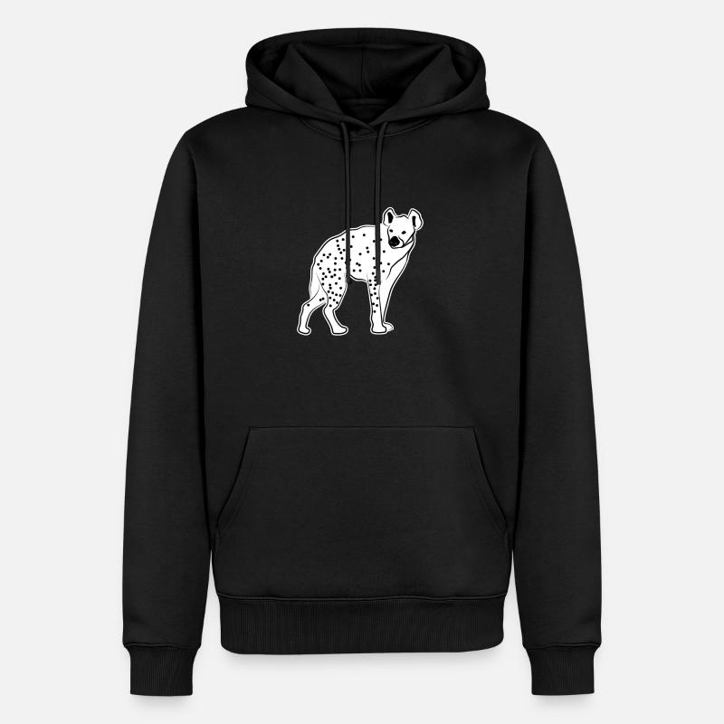 Hyäne Geschenkidee - Männer Premium Bio Hoodie - Schwarz