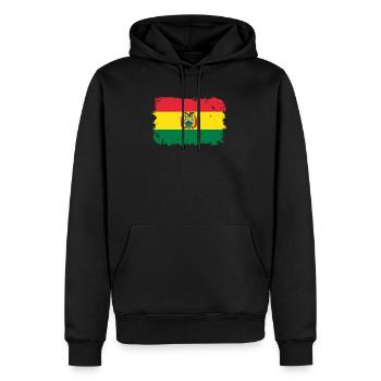 Bolivien - Männer Premium Bio Hoodie - Schwarz - Vorne - Nico (187cm)