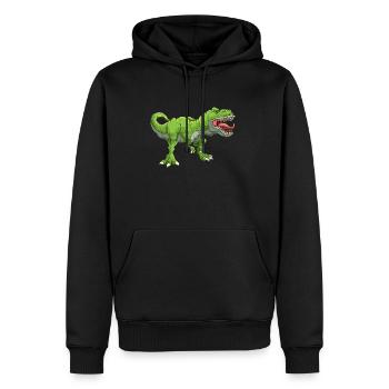 Tyrannosaurus T Rex Dinosaurier Dino - Männer Premium Bio Hoodie - Schwarz - Vorne - Nico (187cm)