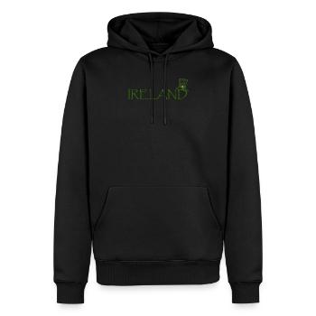 IRLAND - Männer Premium Bio Hoodie - Schwarz - Vorne - Nico (187cm)