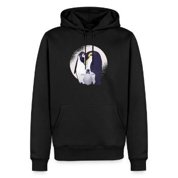 manchot - Sweat à capuche Premium bio Homme - noir - Devant - Nico (187cm)