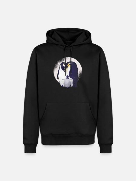 manchot - Sweat à capuche Premium bio Homme - noir