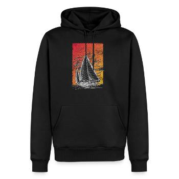 Segeln - Männer Premium Bio Hoodie - Schwarz - Vorne - Nico (187cm)