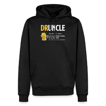 Druncle - Men’s Premium Organic Hoodie - black - Front - Nico (187cm)