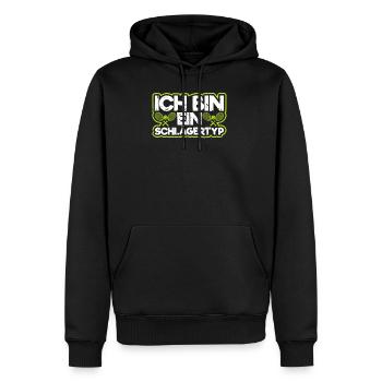 Ich Bin Ein Schlägertyp Lustiger Tennis Spruch - Männer Premium Bio Hoodie - Schwarz - Vorne - Nico (187cm)