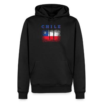 Chile Flagge - Männer Premium Bio Hoodie - Schwarz - Vorne - Nico (187cm)