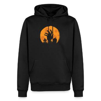 Halloween Friedhof - Männer Premium Bio Hoodie - Schwarz - Vorne - Nico (187cm)