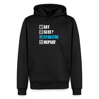 Turner turnen Gymnastik Turnsport Yoga Akrobatik - Männer Premium Bio Hoodie - Schwarz - Vorne - Nico (187cm)