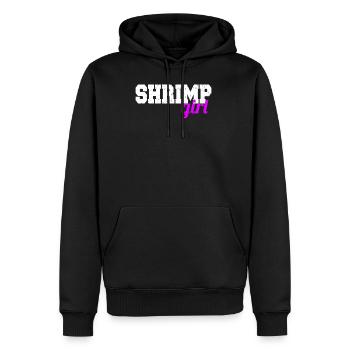 Fille aux crevettes - Sweat à capuche Premium bio Homme - noir - Devant - Nico (187cm)