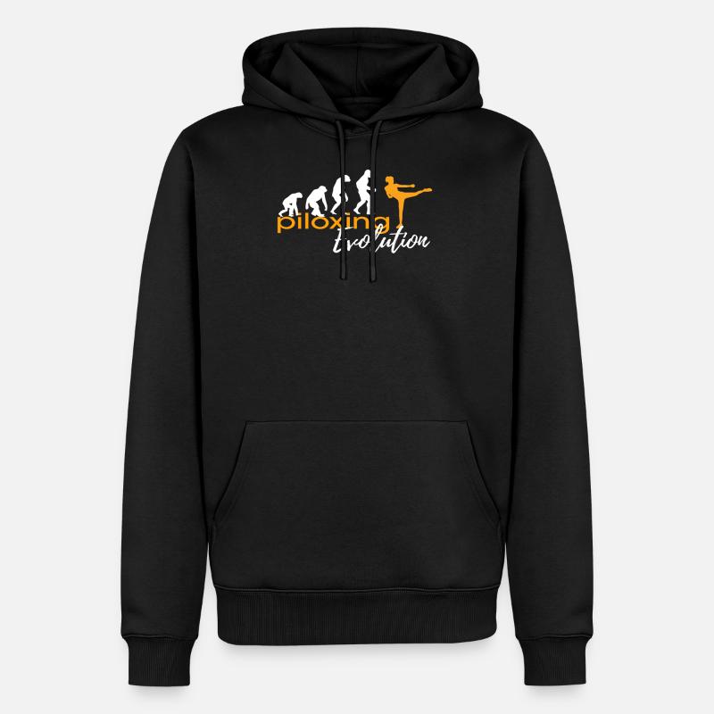 EVOLUTION DU PILOXING - Sweat à capuche Premium bio Homme - noir