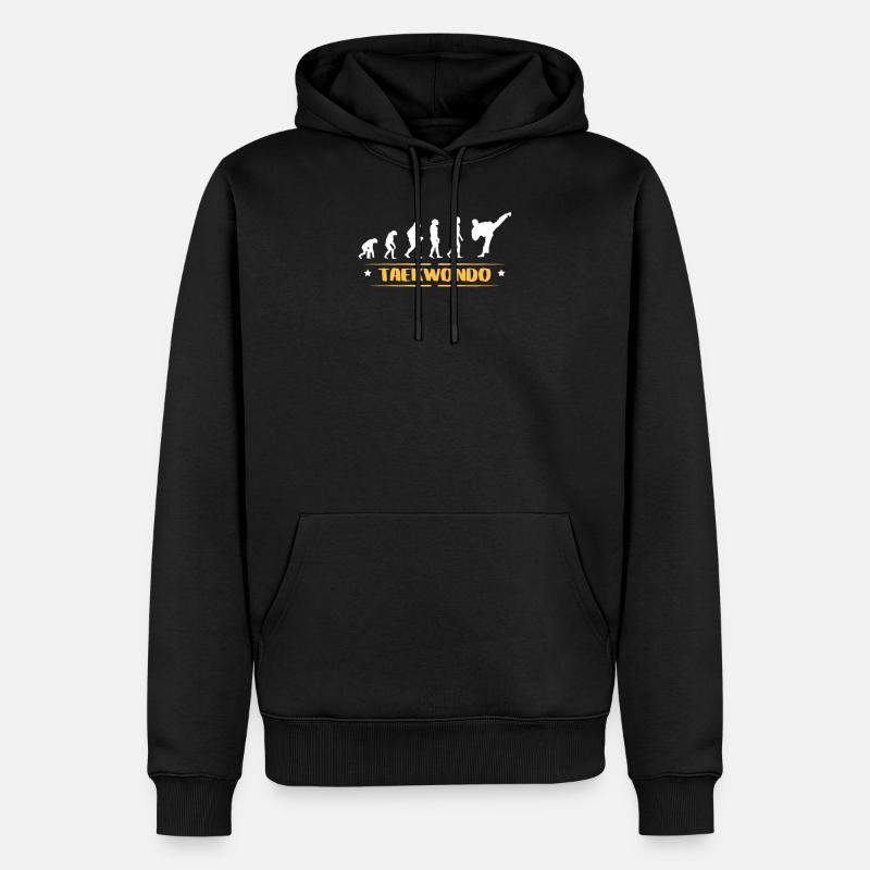 EVOLUTION TAEKWONDO - Männer Premium Bio Hoodie - Schwarz