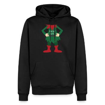 Top Fun Christmas Kids Head Elf Gift Design - Sweat à capuche Premium bio Homme - noir - Devant - Nico (187cm)