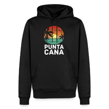 Cadeau rétro de Punta Cana en République dominicaine - Sweat à capuche Premium bio Homme - noir - Devant - Nico (187cm)