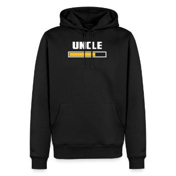 Uncle Installing Tee - Männer Premium Bio Hoodie - Schwarz - Vorne - Nico (187cm)