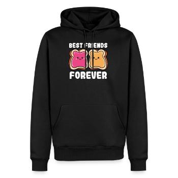 Cadeau meilleur ami de confiture de beurre d'arachide - Sweat à capuche Premium bio Homme - noir - Devant - Nico (187cm)